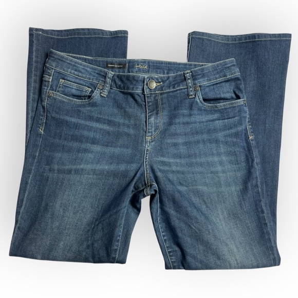 Kut from the Kloth Farrah Baby Bootcut Dark Wash Denim Jeans Size 12 Petite - Picture 5 of 6